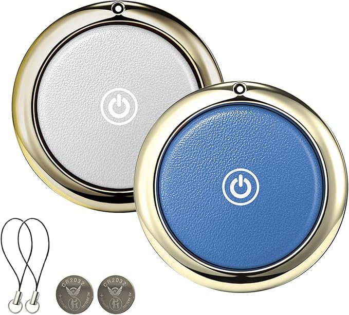 Tracker Tag Finders Work for Apple Find My (iOS Only) GPS Tracker for Luggage Keys Backpack (Blue&White, 2Pack)