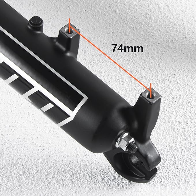 BOLANY Fat Tire MTB Suspension Fork, 20/26 x 4.0 inch 1 1/8 Straight Tube 100mm Travel Spacing Hub 135mm Manual Lockout 9mm QR Oil Spring Front Forks for Snow Beach XC Mountain Bike
