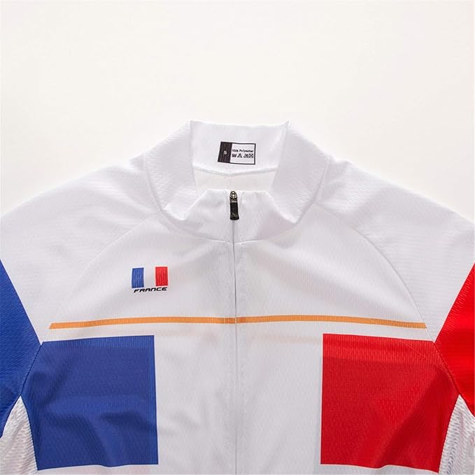 Cycling Jerseys Men Bicycle Short Sleeve Summer Shirt Bike Biking Tops Riding Clothing Flag