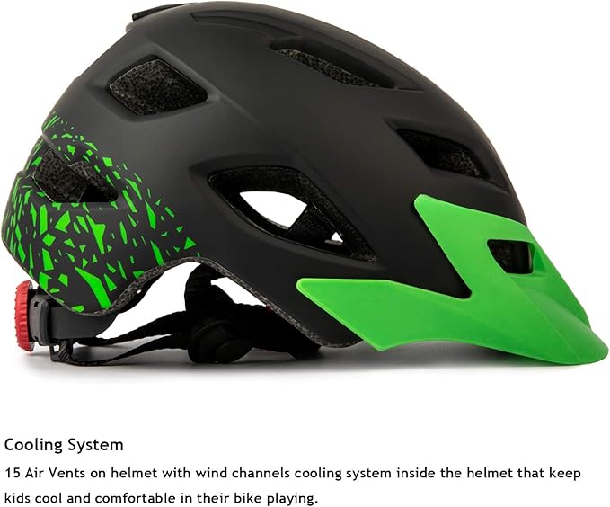 Kids Helmet, Exclusky Kids Bike Helmet Adjustable Safety Lightweight Children Bicycle Helmet for Kids Skating Cycling Scooter Boys and Girls Bicycle Helmets Ages 5-8-14