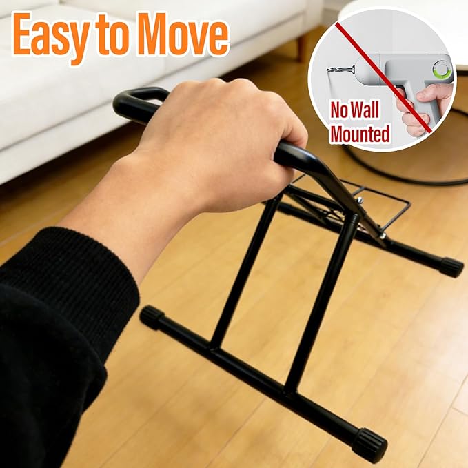 NEW Bike Stand Floor for 16-29" | Roll in/out Bike Rack Garage | Easy Parking Bike Storage | Bicycle Stand Fits Tires <3.4" | In&Outdoor Bike Holder | for Bike Repair & eBike Stand etc.
