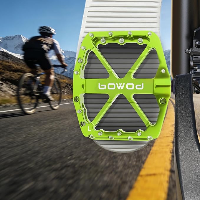 Bike Pedals 9/16" Lightweight Non-Slip Bicycle Platform Pedals - Fits Most Adult Bikes & Mountain Bikes &MTB, Road Bikes and Slip-Resistant Design