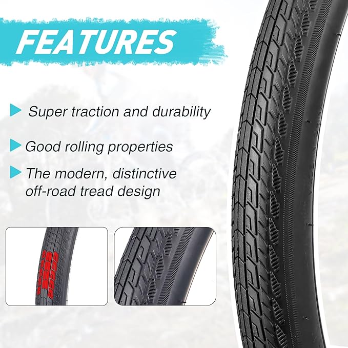 MEGHNA 700C Road Bike Tire Foldable 700 x 28C/32C Tire for Road Racing 28-622mm/32-622mm Fast Rolling Tire Replacement for Road Bicycle Hybrid Bike Commuter Bike