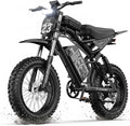 Electric Bike for Adults, 1500W-3000W Peak Ebike with Full Suspension, 20" x 4.0 Fat Tire Retro Scrambler Moped Style, 48V/52V Long Range All-Terrain Electric Bicycle, UL 2849 Certified