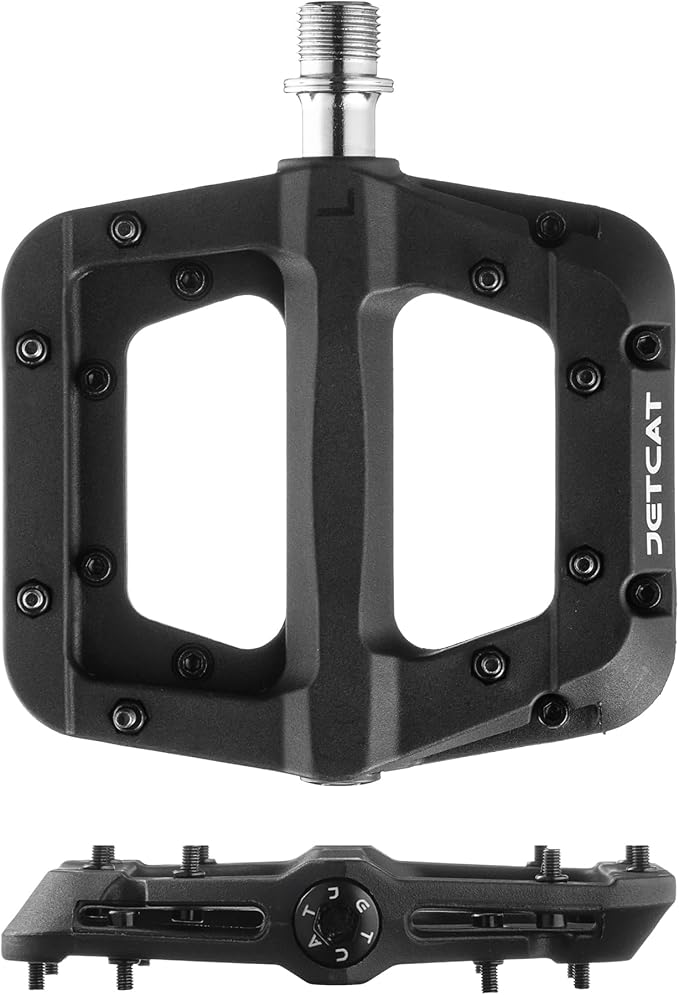 Mountain Bike Pedals Flat - MTB Pedals Flat, Bicycle Pedals for BMX/MTN/Road/Gravel/EBike, BMX Pedals, Platform Pedals, Adults & Kids Bike Replacement Upgrades Parts 9/16