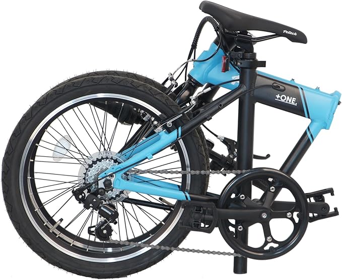PELTECH Flip One Lightweight Aluminum Folding Bicycle, Total Weight 26.0 lbs (11.8 kg), 20 inch Exterior, 7 Tiers
