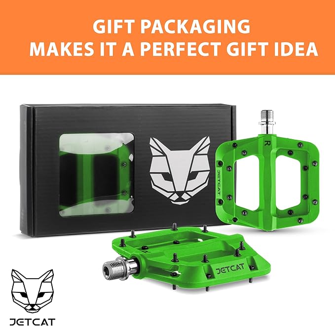 Mountain Bike Pedals Flat - MTB Pedals Flat, Bicycle Pedals for BMX/MTN/Road/Gravel/EBike, BMX Pedals, Platform Pedals, Adults & Kids Bike Replacement Upgrades Parts 9/16