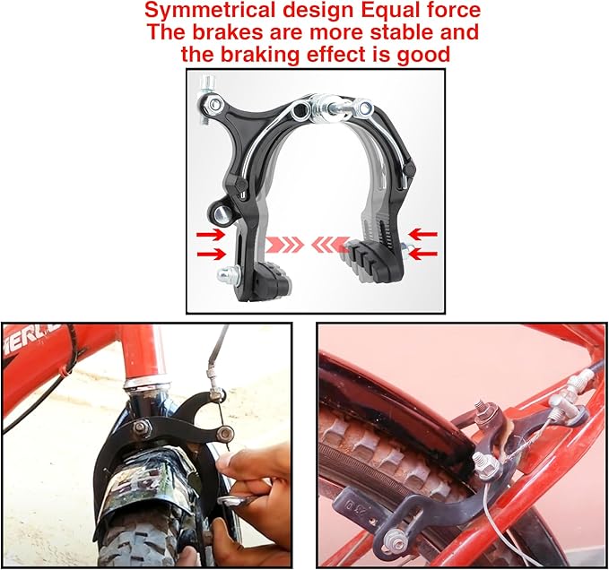 Bike Brakes Calipers Set,Side Pull Brake Set,69-96mm Reach,for Bike C Shape Brake Aluminum Bicycle Brake