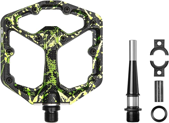 Crankbrothers Stamp Flat MTB Pedals - Size-Specific, Lightweight, Versatile, Durable Bike Pedals