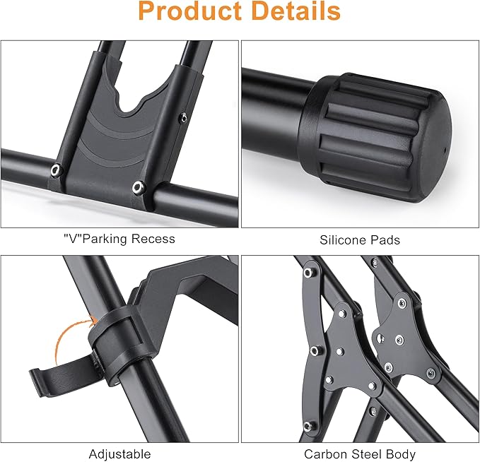 CXWXC Bicycle Stand Floor - Indoor Bike Rack Garage Storage - Bike Stand Floor Type Parking Rack for 20”-29” Mountain MTB & Road Bikes (2 Bike Rack)