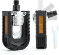 Folding Bike Pedals Mountain Bike Pedals Aluminum Alloy Bicycle Platfor-m Pedal with Reflective Strips,Non-Slip Wide Flat Cycling Pedal for E-Bike,Urban Commute,MTB Bikes