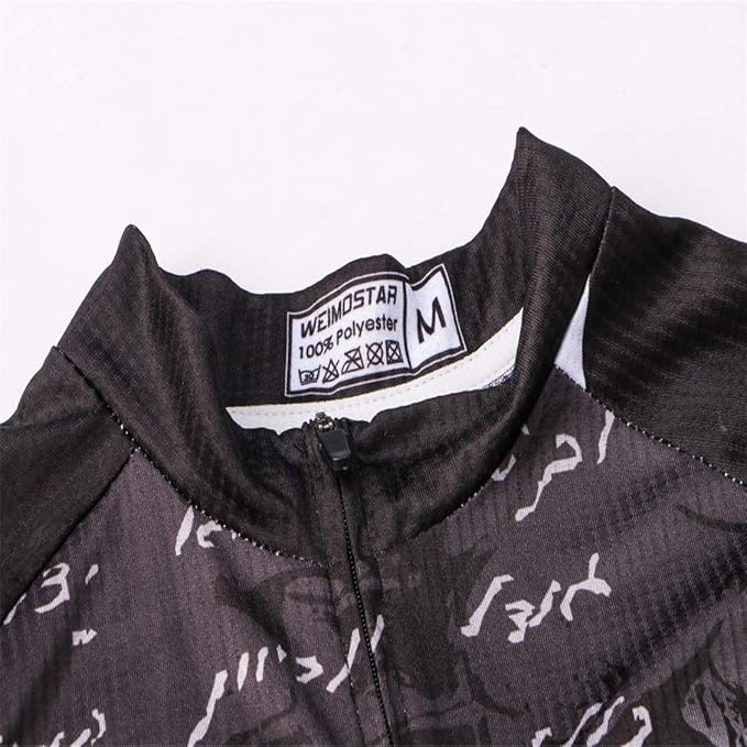 Cycling Jersey Men Full Zip Bike Shirt Racing Top Bicycle Clothing