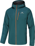 Mens Lightweight Hooded Waterproof Rain Jacket Breathable Raincoat Shell for Outdoor Mountain Hiking