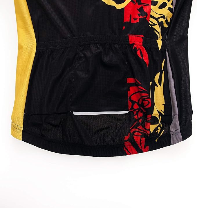 Hotlion Men's Cycling Jersey Sets Gel Pad Summer Bike Clothing Suit Breathable Bike Clothes with 3 Rear Pockets