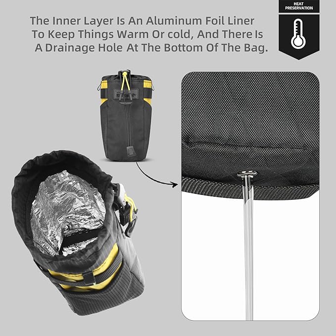 Rhinowalk Bike Snack Bag Cycling Insulated Handlebar Bag One-Handed Access (White)
