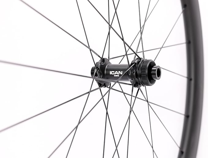 ICAN G40/G50 1320g/1375g Carbon Gravel Bike Disc Wheelset 700C Hooked Rimset 25mm Inner Width 36T Ratchet Hub