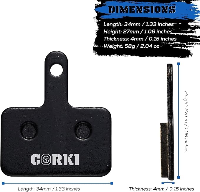 2 Pairs Brake Pads for TRP Tektro Shimano Deore Br-M575 M525 M515 T615 T675 M505 M495 M486 M485 M475 M465 M447 M446 M445 M416 M415 M395 M375 M315 M355 C601 C501(Resin,Semi-Metallic,Sintered Metal)