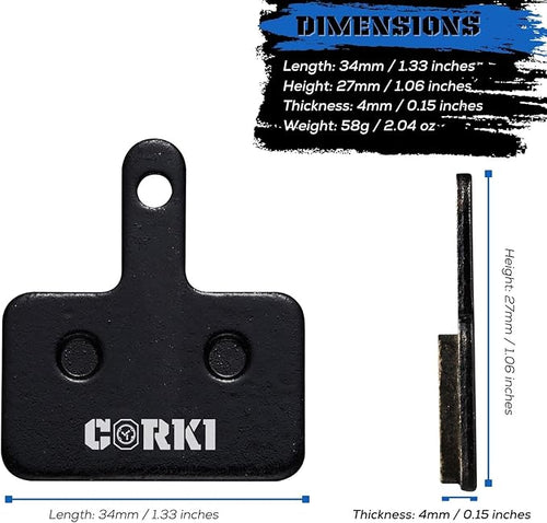 2 Pairs Brake Pads for TRP Tektro Shimano Deore Br-M575 M525 M515 T615 T675 M505 M495 M486 M485 M475 M465 M447 M446 M445 M416 M415 M395 M375 M315 M355 C601 C501(Resin,Semi-Metallic,Sintered Metal)
