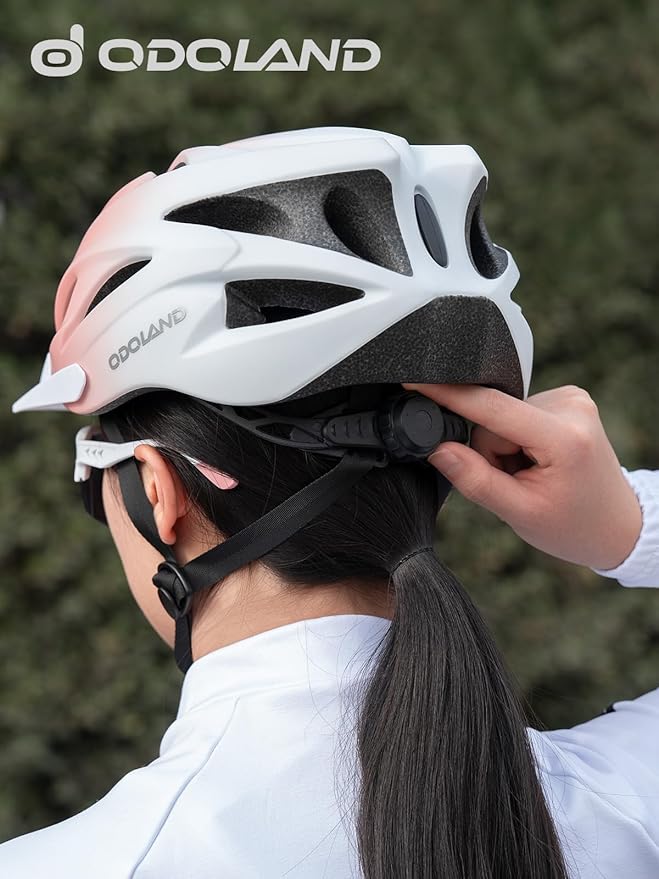 Odoland Adult Bike Helmet and Cycling Sunglasses Set for Men & Women, Safety Certified Bicycle Helmet with UV Protection Glasses for Mountain, Skating, Road, City Commuting & Outdoor Riding
