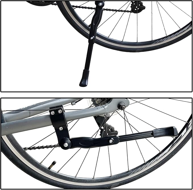 Rokia R Adjustable Bike Kickstand - Universal for 24" - 27.5" Mountain Bikes and Road Bikes