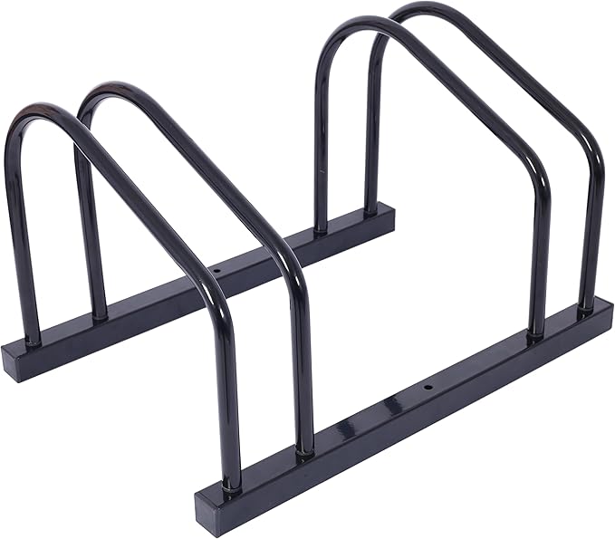 ZeHuoGe Bikes Floor Stand, Bike Parking Rack Garage Bike Storage Stand Indoor/Outdoor 22-28" Wheel Stand, Max Tire Width 2.15" (Black, 2 Bikes)