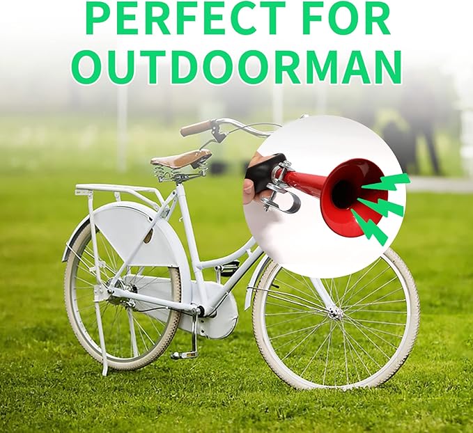 Bugle Horn Kids Bike Horn: Air Horn for Vehicles Bicycles Golf Cart Classic Vintage Aluminum Alloy Bike Horn