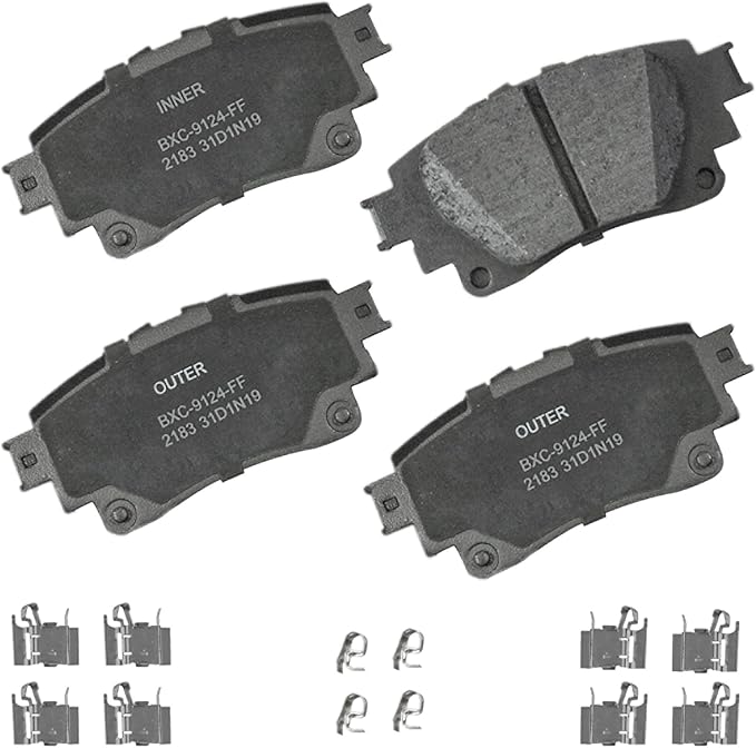Bendix Premium SBC2183 Rear Brake Pads for Lexus IS300,IS350,IS500,NX250,NX350,NX350h,NX450h+,RC300,RC350,RX350,RX350h,RX450h+,RX500h,RZ450e,Toyota bZ4X,Corolla,Crown,Highlander,RAV4 Prime,Sienna
