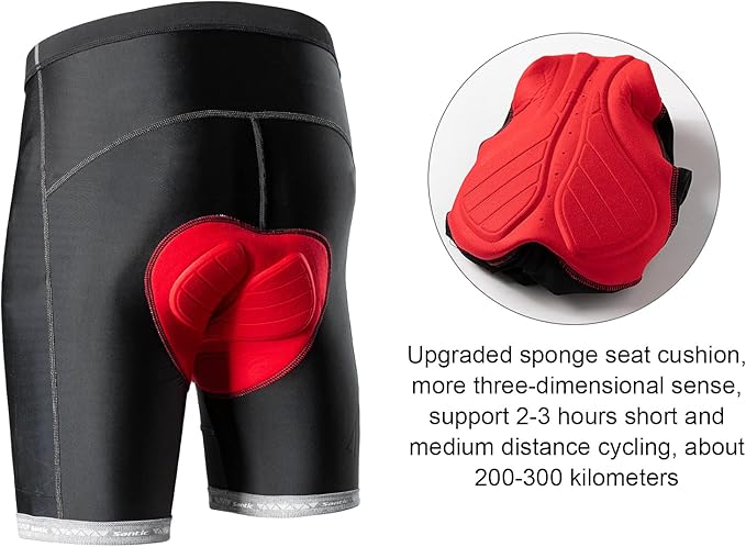 Santic Men's Cycling Shorts Padded Bicycle Riding Pants Bike Biking Clothes Cycle Wear Tights