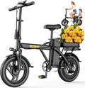 WERHY Electric Bike for Adults, 500W Motor, 22 MPH Max Speed Folding Ebike, 14" Electric Bicycles, Max 30/40 Miles Range (Pedal Assist Mode), Mini E Bikes