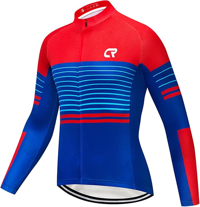 Coconut Ropamo CR Long Sleeve Cycling Jersey Mens, 3+1 Zipper Pockets Bicycle Tops Quick Dry Breathable Biking Shirt