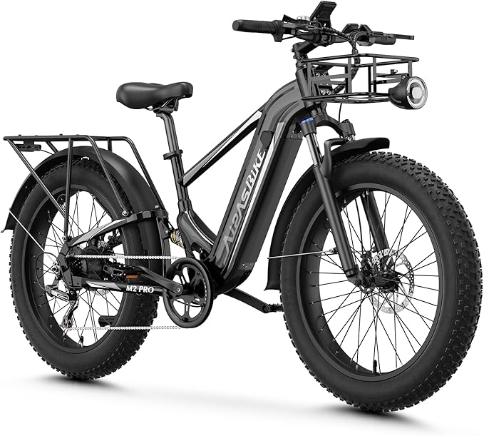 LEONX M2 Pro Electric Bike,1800W Motor Electric Bike for Adults, 26'' x 4.0'' Fat Tire Ebike with 48V 17.5AH Battery, 36MPH 85Miles Long Range Electric Mountain Bike, Up to 110 Nm
