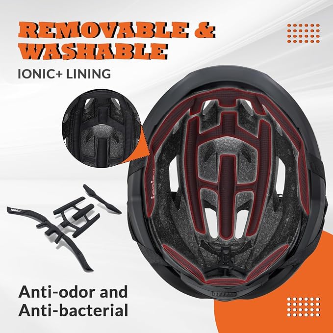 ROCKBROS Bike Helmet for Adults, Size 54-62 cm for Riders, Microshell, Adjustable Dial, Interior Padding, Air Vents, Mountain & Road Bike MTB Commuting