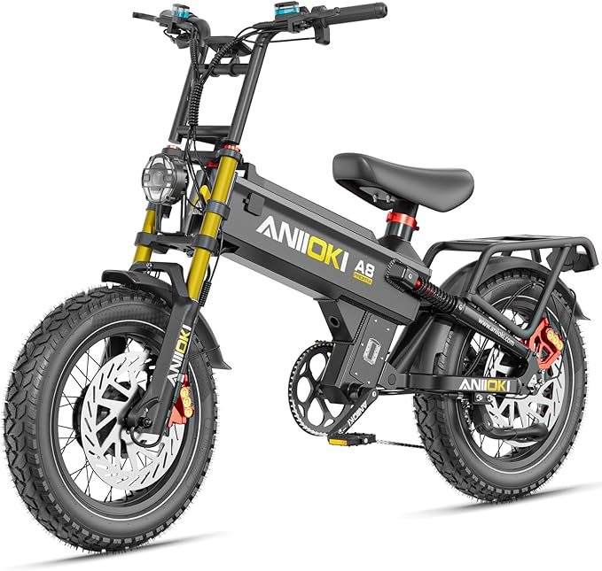 ANIIOKI Electric Bike for Adults,70Ah Removable Battery,200+ Miles Long Range,7-Gear Speed All-Terrain E-Bike