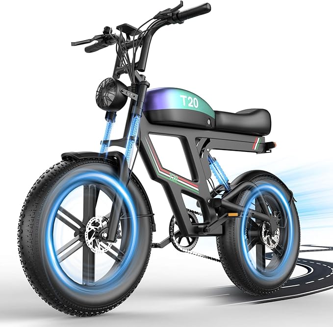 ASKGO Electric Bike for Adults, 2500W Peak Motor, 33 MPH & 65-100 Miles Range, 48V 20AH Removable Battery, 20" Fat Tire Dirt Bike, Dual Suspension Off-Road E-Bike with NFC/Password Unlock