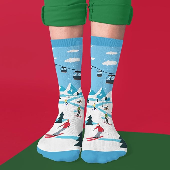 FOURSTUFF Ski, Cycling, Basketball, Golf, Pickleball, Softball, Volleyball, Wrestling, Soccer - Sports Socks for Women Men