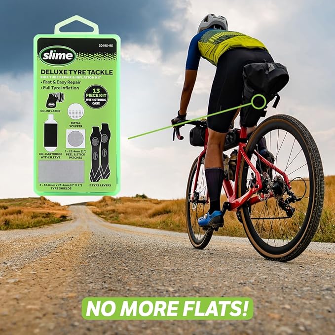Slime Deluxe Tire Tackle: Bike Tube Repair & Inflation Kit