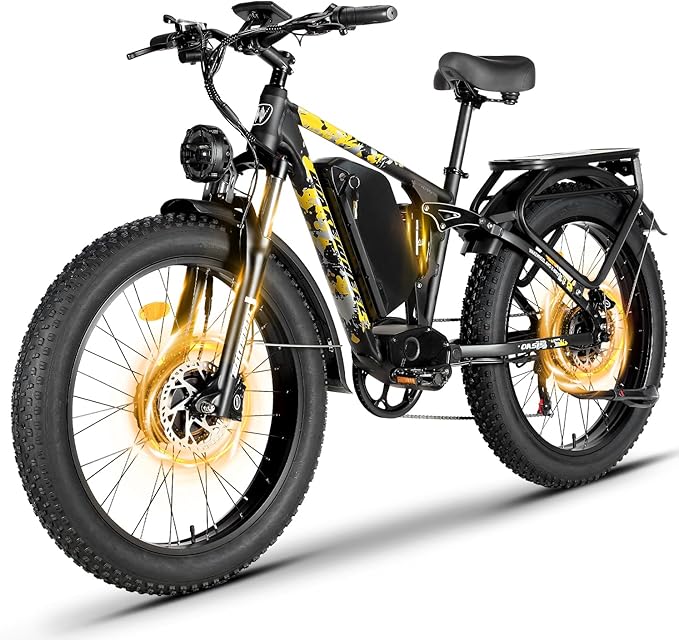 8000w Electric Bike for Adults, 60V 32Ah Battery Ebike, Fat Tire & Long Range Electric Bicycles, 210Nm Mountain Bike Full Suspension, Hydraulic Brake Electric Bicycle