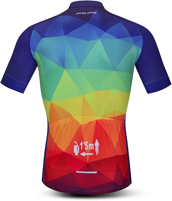 JPOJPO Men's Cycling Jersey Bike Shirt Short Sleeve MTB Summer Clothing Bicycle Tops Jacket S-3XL