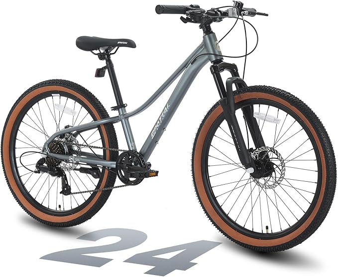 SPATIAL Mountain Bike, 20/24/26/27.5/29 inch Outdoor Cycling Bike,21/8 Speed Lightweight Aluminum Frame | Dual Disc Brakes,Adjustable Ergonomic Seat for Men Women Adult Teens