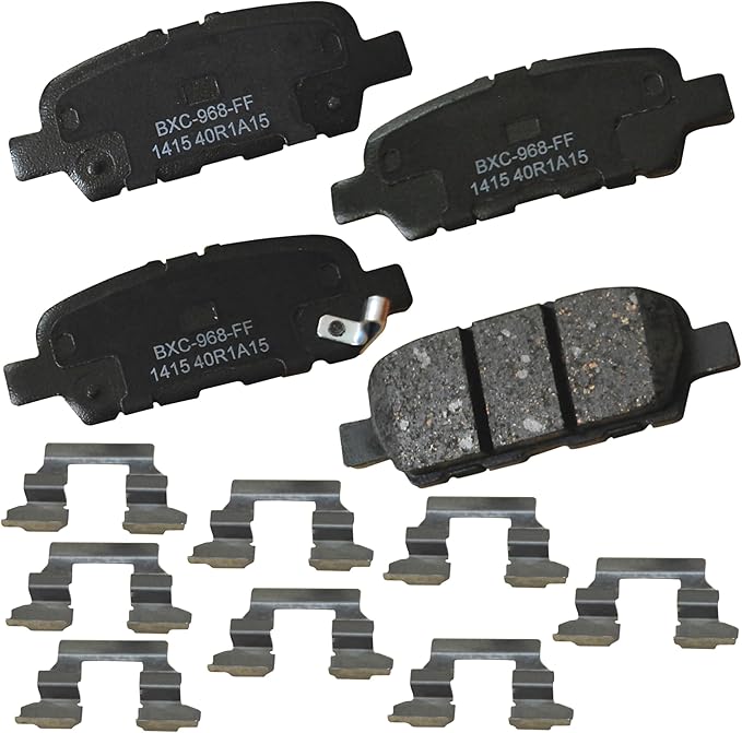 Bendix Premium SBC1415 Rear Brake Pads for EX35, 37, FX35, G25, G37, JX35, M35h, M37, Q40, 50, 60, 70, QX50, 60, 70, Nissan 370Z, Altima, Juke, LEAF, Maxima, Murano, Pathfinder, Quest, Rogue, Sentra