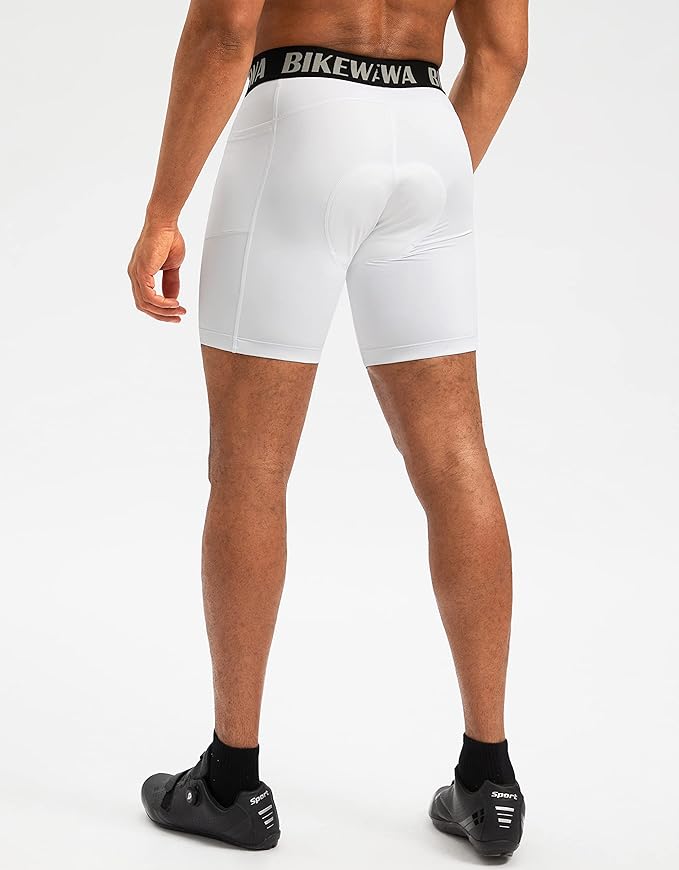 Men's 4D Padded Bike Shorts Cycling Underwear Biking Bicycle Padding Shorts for Men Side Pockets