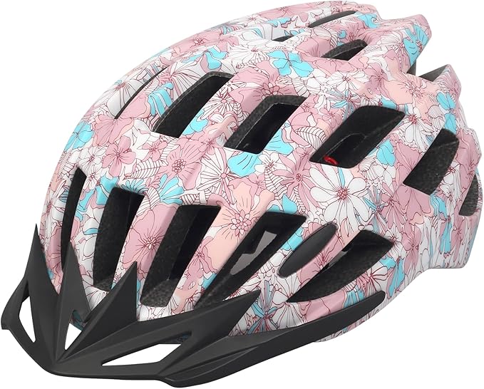Adult Bike Helmets, Adjustable Mens Womens Bicycle Helmet, Lightweight Road Mountain Cycling Safety Sports Helmets with Detachable Visor