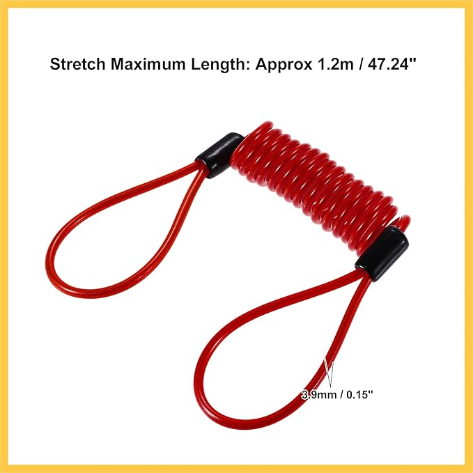 Disk Brake Lock Motorcycle Alarm Disc Lock Security Reminder Cable Tool for Scooter Motorcycle Bike Brake Disc Red Auto Replacement Parts