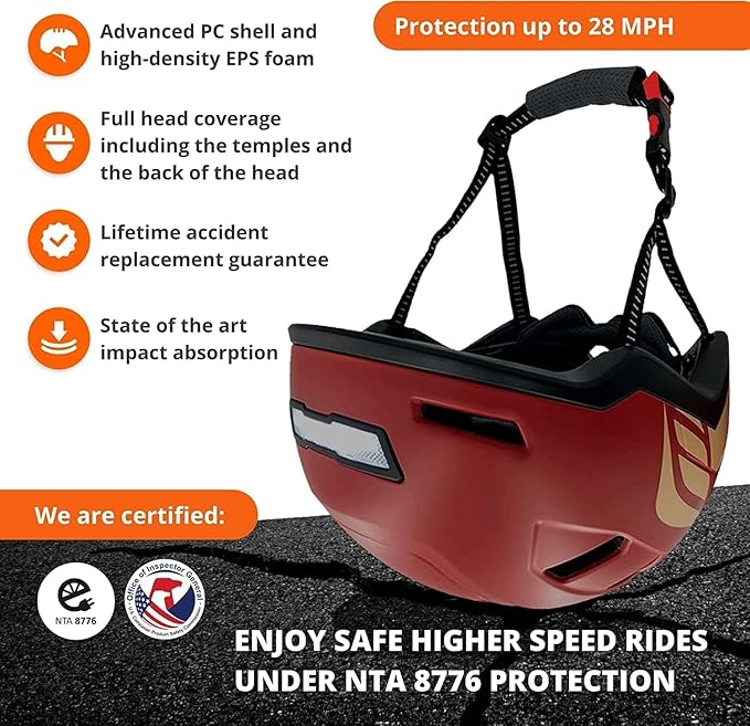 XNITO Bike Helmet with LED Lights - Urban Bicycle Helmet for Adults, Men & Women - CPSC & NTA-8776 Dual Certified - Class 3 E-Bikes, Scooters, Onewheel, Commuter, Mountain