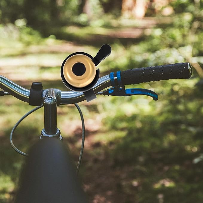 Zerodeko Mini Bicycle Bell for Mountain Bike, Small Vintage Cycling Bell with Loud Ring, Handlebar Attachment Bike Accessory for Outdoor Riding