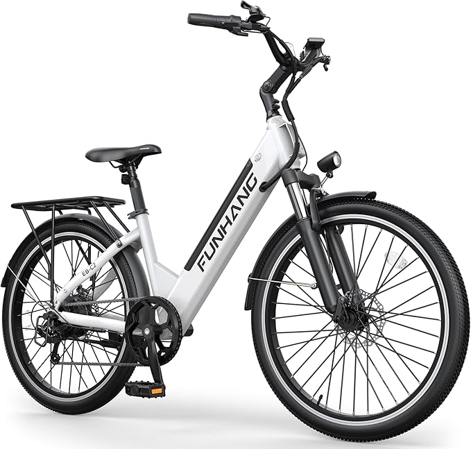 Electric Bike for Adults, 1000W Peak Ebike, 50Miles 21.7MPH Step Thru Electric Bicycle, 26" Commuter E Bikes with 48V Built-in Removable Battery, Adjustable Stem, 7-Speed, UL 2849 Certified