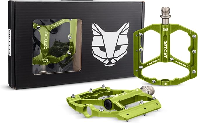 Mountain Bike Pedals Flat - MTB Pedals Flat, Bicycle Pedals, Road Bike Pedals, BMX Pedals, for BMX MTN Road Gravel EBike, Specialized Parts, Adults, Aluminum Metal Stamp 9/16"
