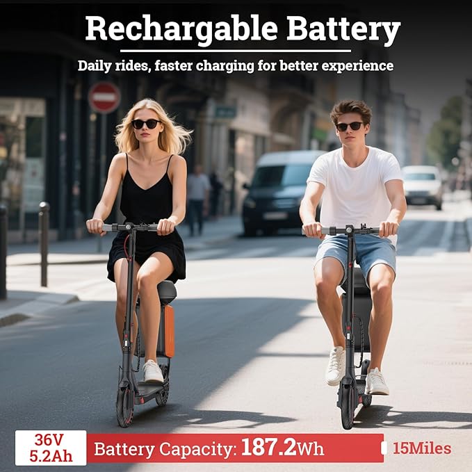 8.5" E Scooter for Adults 19/22 MPH 350/500W Motor 187.2/288.6/441WH Battery, Motorized Scooter Up to 22 Miles Range, Foldable Bearing 265 LBS/APP Control
