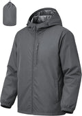 Men's Cycling Jacket Rain Jacket Waterproof Windbreaker Raincoat Running Hiking Gear Hood Lightweight Packable