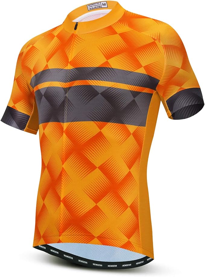 Men's Cycling Jersey Short Sleeve Bike Shirts Bicycle Jacket with Pockets